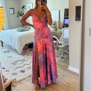 Bronx and Banco leo cowl gown dress